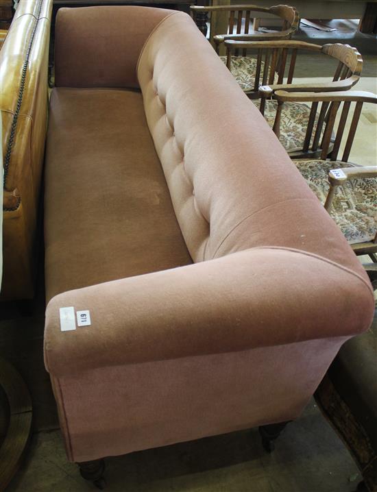 Upholstered button back sofa